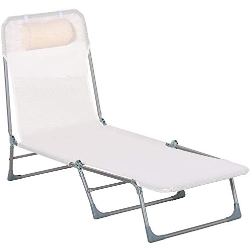 Espreguiçadeira Outsunny | Creme, Bege (Jardinagem) Outsunny - Móveis de exterior - creme, bege, jardinagem