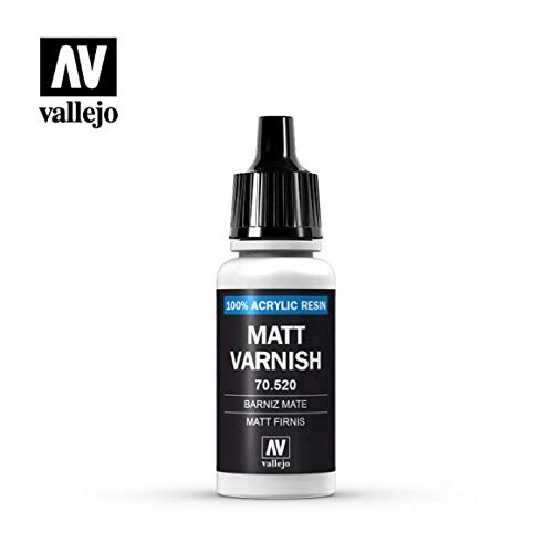 Tinta para Pintar Modelos VALEJO Acrylic Paint 17 Ml Matte Varnish Vallejo - Vernizes e acabamentos - preto, acrilico, 17 ml, resistente à luz