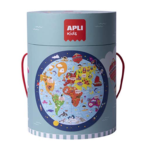 Puzzle MAPAMUNDO Puzzle Mapa Mundial (Idade Mínima Recomendada: 5 anos) APLI - Quebra-cabeças - mapa mundial, 48 peças, madeira, 5 anos