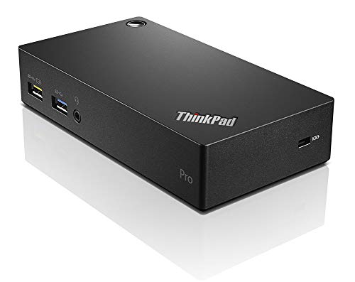 Suporte LENOVO ThinkPad USB 3.0 Pro Dock em Preto Lenovo - Estações de acoplamento para laptops - usb 3.0, 2 usb 2.0, 4 porta, microfone, auscultadores