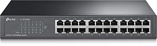 Switch TP-LINK TL-SF1024D (24 Portas Gigabit - 1000 Mbps) TP-Link - Concentradores e comutadores - 24 portas, gigabit, 1000 mbps