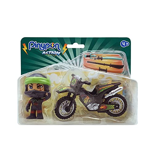 Figura PINYpon Moto Ninja Demon (Idade Mínima Recomendada: 3 anos) Famosa - Conjuntos de brinquedos - ninja, demonio, moto