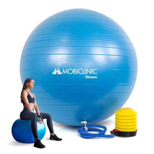 Bola de Pilates MOBICLINIC (Azul - 58 cm) Mobiclinic - Bolas de exercício - pilates, 5,8 cm, pvc, 0,8 kg