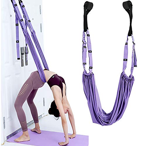 Correia Elástica Yoga Para Pernas Banda Elástica De Ioga Cor fuxunamz - Exercício e fitness - yoga, poliéster, algodão, roxo