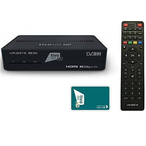 Recetor de TV SAT MAJESTIC SAT 270 (Full HD) Majestic - Áudio - full hd, sat, recetor tv