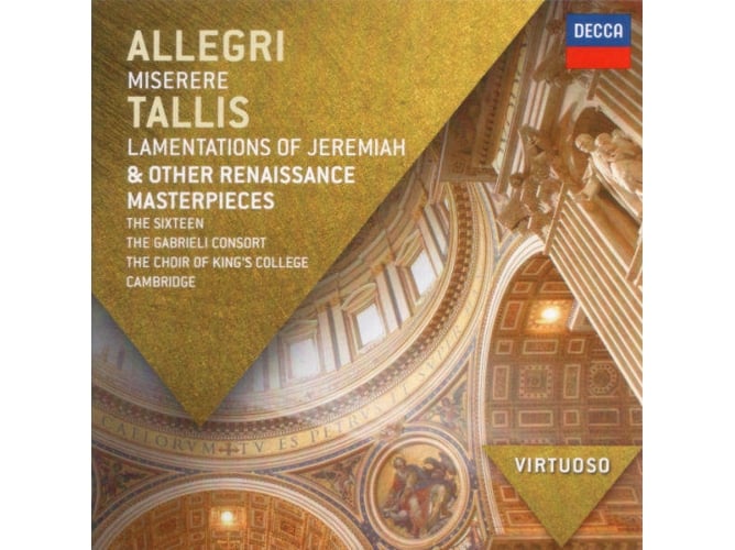 CD Allegri/Miserere -Tallis/Lamentations Of Jeremia (1 CDs) Decca - Música e gravações de som - allegri, miserere, tallis, lamentações de jeremias, cd