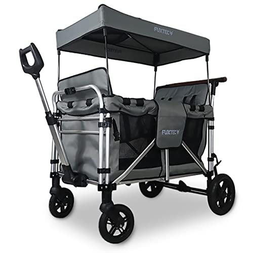 Carrinho de Praia FUXTEC CTXL900 Family Cinzento FUXTEC - Macacos e empilhadores - 2 bancos, 4 cinturões, proteção em borracha, compartmento lateral
