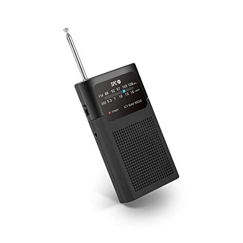 Rádio Portátil SPC Icy Max (Preto - Digital - Pilhas) SPC - Áudio - portátil, sintonizador analógico, fm/am, entrada auxiliar