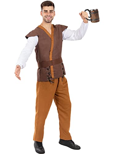 Fato Unisexo FUNIDELIA Taberneiro Medieval (Tam: M/L) Funiglobal - Brinquedos - unissex, medieval, m/l