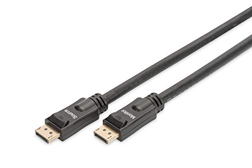 Cabo de Dados DIGITUS (DisplayPort - 15 m - Preto) Digitus - Cabos de áudio e vídeo - displayport, 15m, preto, hdcp