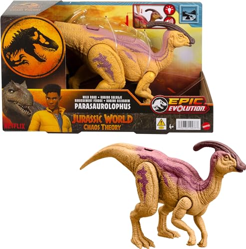 Figuras de Ação MATTEL Jurassic World: Teoría del Dinocaos Netflix - Parasaurolophus Rugido Salvaje Mattel - Brinquedos - figura, ação, mattel, jurassic world, teoría del dinocaos netflix, parasaurolophus, rugido salvaje