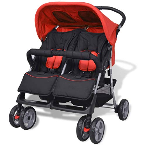Carrinho de Bebé Vidaxl para Carrinho de Bebé Gémeos vidaXL - Móveis para bebês e crianças pequenas - carrinho bebé, vidaxl, gêmeos