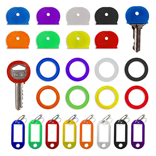 Conjunto de 16 Chaves com etiqueta colorida CQQNIU - Chaves inglesas - 16 chaves, etiqueta colorida, PVC elástico, resistente à congelação