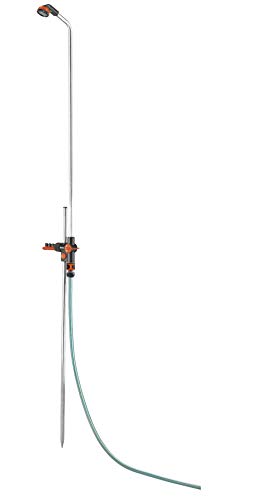 Chuveiro Solar GARDENA AquaClean 959-20 (Aço Inoxidável) Gardena - Chuveiros portáteis e abrigos de privacidade - regulação do fluxo, ajustável, válvula de controlo, fácil instalação