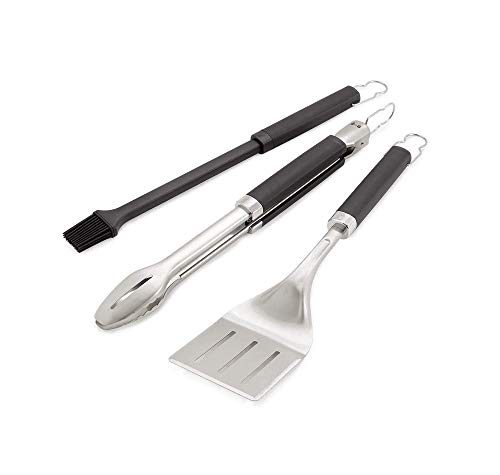 Conjunto de Churrasco WEBER 6764 (Aço Inoxidável) Weber - Conjuntos de utensílios de cozinha - aço inoxidável, preto, fácil de limpar