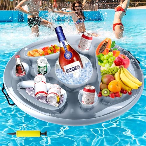Suporte de Copos para Piscina AMZEENIU (Branco - 8 Furos) Amzeeniu - Brinquedos - suporte, copos, piscina, branco