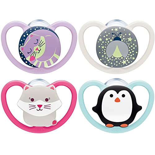 Chucha NUK Space Cat e Space Night Pink NUK - Cuidados com a higiene oral - chucha, space cat, night pink