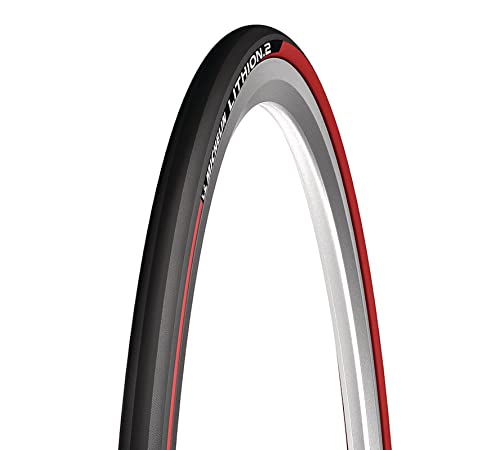 Pneu MICHELIN Lithion 2 (Tubulares - 700c) MICHELIN - Pneus de bicicleta - 700c, asfalto, universal, preto/vermelho