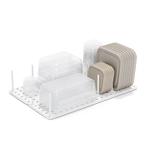 Organizador de Gavetas UMBRA Peggy (Branco - 29.5 x 9.5 x 28 cm) Umbra - Organizadores de gavetas para casa - design moderno, 64 pinos, 108 orifícios, resistente