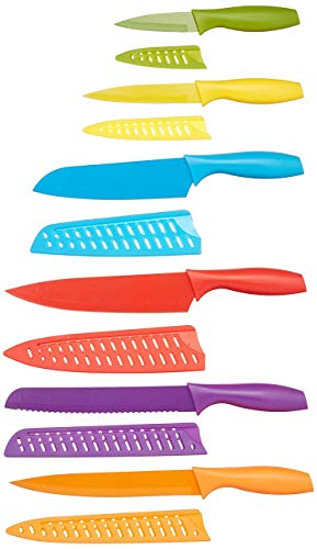 Conjunto de Facas de Cozinha AMZB0001 (12 peças) Amazon - Facas de cozinha - 12 peças, aço inoxidável, resistente à corrosão