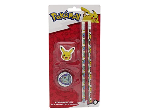 Kit de papelaria POKEMON (8 anos - 20.5x14cm) CYP BRANDS - Cadernos e bloco de notas - papel cristal, etiqueta, fitas, porta-foto