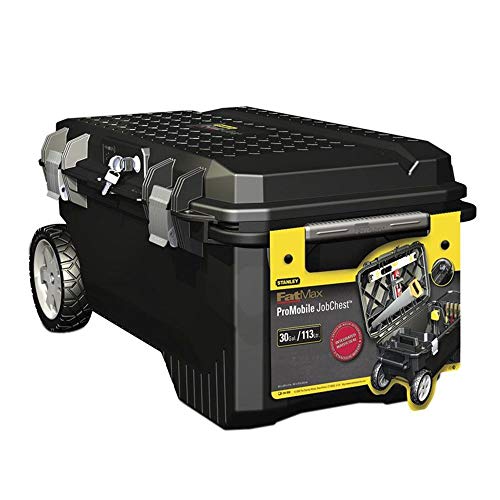 Caixa de Ferramentas STANLEY Fatmax Pro Mobile 63L STANLEY - Caixas de ferramentas - 63L, 2 rodas, organizador vertical, fixação serras, anti-chuva
