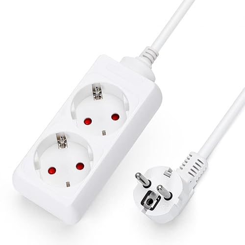 Extensão Elétrica BLANCA 3G (2 Tomadas - Tipo F - 3 m) Levitantes - Fios e cabos elétricos - 2 tomadas, 3m, tipo f