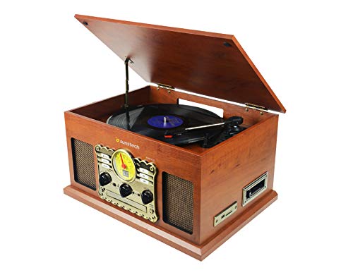 Coluna SUNSTECH PXRC5CD (6 W - Bluetooth - Madeira) SUNSTECH - Áudio - 6W, bluetooth, leitor de CDs, mp3, sintonizador AM/FM