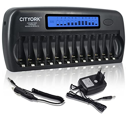 Carregador Pilhas PALO 12 Slots (Recondicionado Como Novo) Palobatteryuk - Carregadores de bateria de uso geral - carregador, pilhas, 12 slots, recondicionado, simultaneamente, lcd