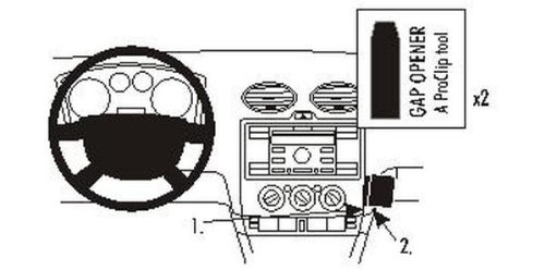 Suporte BRODIT ProClip para Carro Ford Focus 05-09 Brodit - Suportes para telemóveis - carro, telemóvel, interior, acesso fácil
