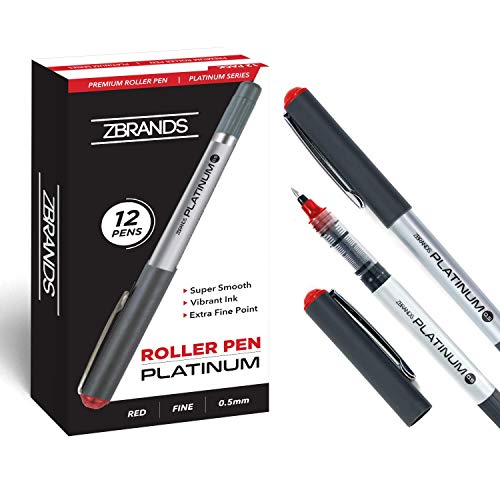 Caneta de Tinta Permanente Z-BRANDS Platinum (Vermelho - 12 Unidades) ZBRANDS - Canetas - tinta permanente, escrita suave, punta microfina, 12 unidades