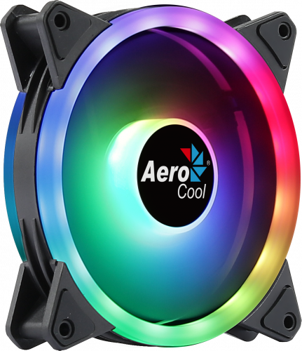 Aerocool Duo 12 Pasta de computador Ventoinha 12 cm Preto Aerocool - Peças de refrigeração de sistema de computador - 1,2 cm, 1000 rpm, usb, preto