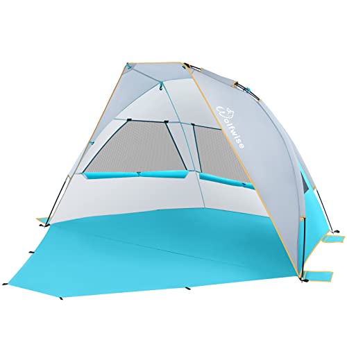 Toldo de Praia WOLFWISE (Azul - Poliéster - 210x100 cm) WolfWise - Barracas - azul, poliéster, 210x100 cm