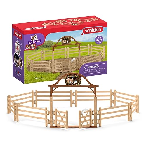 Dehesa para Caballos con Puerta de Entrada 3 Años Schleich - Acessórios para bonecas e figuras de ação - cercado, 3 anos, puerta de entrada, pastar