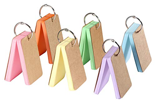 Bolsa de Papelão EDATOFLY 300 Folhas (Multicor - 6 Cores) EDATOFLY - Fichas de índice - 300 folhas, multicor, papel kraft, mini-cofre