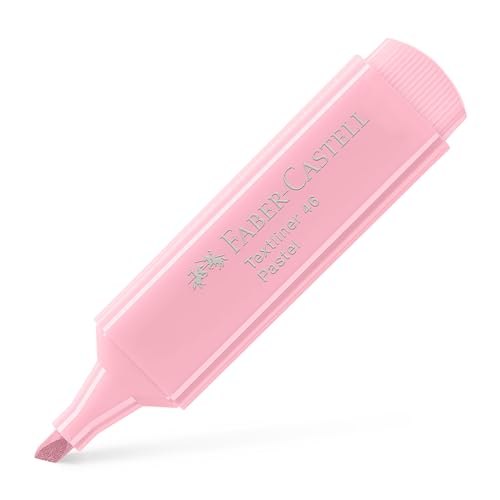 Marcador FABER-CASTELL Textliner 46 Rosa Suave Pastel (Ponta de 1.0 mm) Faber-Castell - Marcadores e marcadores de texto - ponta 1.0 mm, rosa pastel, tinta à base de água, biselada