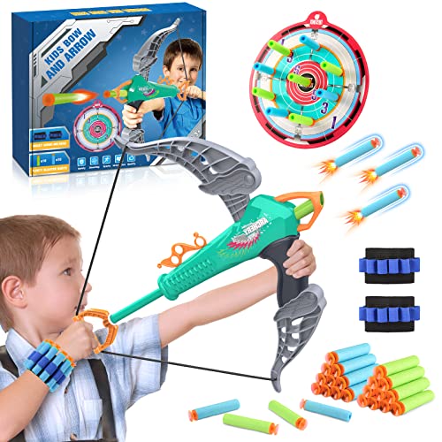 Arco e Flechas de Brincar HIWEZEZC (Idade Mínima Recomendada: 3 anos) Hiwezezc - Armas de brinquedo e acessórios - coordenação, atirar, 3 anos, imaginação