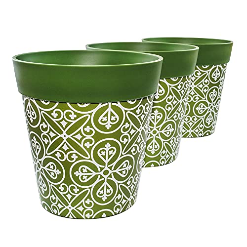 Vaso HUM FLOWERPOTS 3 Unidades (Plástico - 21.5 x 22 cm) Hum - Vasos e canteiros - plástico, interiores, exterior, geométrico