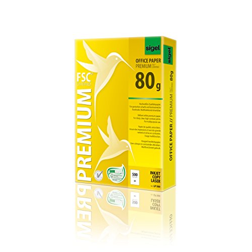 Pack 500 Folhas para Caderno SIGEL Branco Sigel - Papel de impressora e copiadora - pack, 500 folhas, branco, papel fotográfico