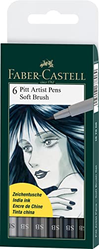 Canetas FABER-CASTELL Pitt Artist Pen Cinzento Faber-Castell - Instrumentos de escrita e desenho - caneta, tinta pigmentada, resistente à água, desenho