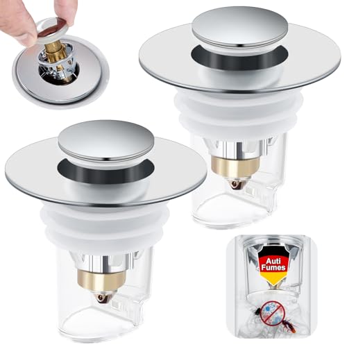Tampa de Lavatório DACHIY 32-42 mm | Aço Inoxidável Dachiy - Tampas e peneiras de drenagem - aço inoxidável, durável, resistente, selo de silicone