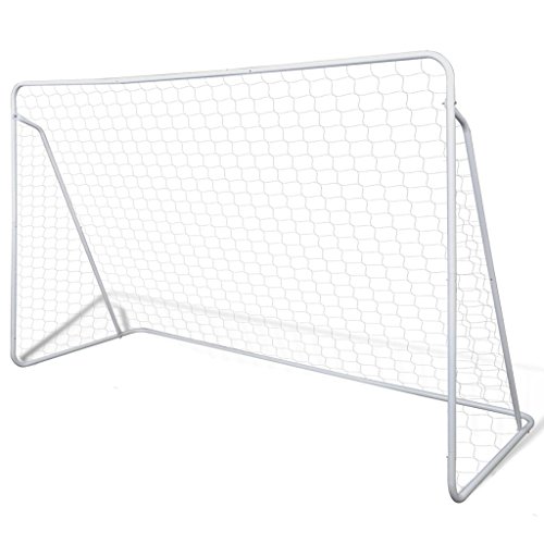 Baliza de Futebol VDX SPORTS 240x90x150cm (Cinzento) vidaXL - Arcos de futebol - 240x90x150cm, aço durável, fácil de montar, resistente à intempérie