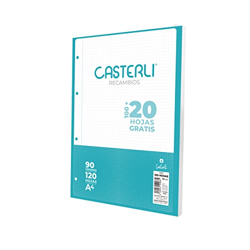 Recarga para Quadro Branco CASTERLI 100 Folhas casterli - Papel de impressora e copiadora - a4, 90g/m2, margem 2,5mm, liso