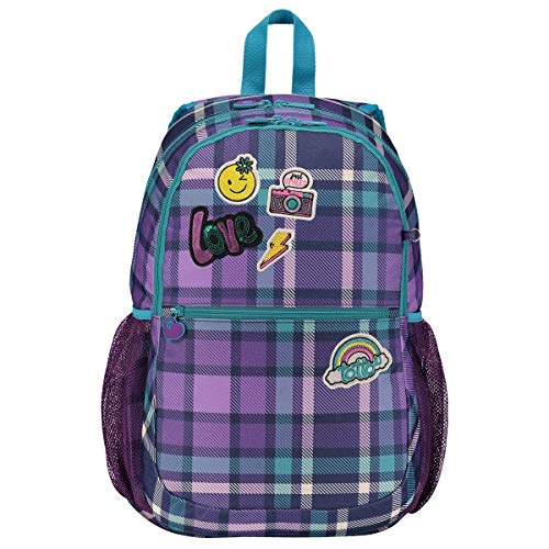 Mochilas Escolares 7MZ PATCHLY Azul (34x30x15cm) Totto - Mochilas - azul, 34x30x15cm, alças acolchoadas