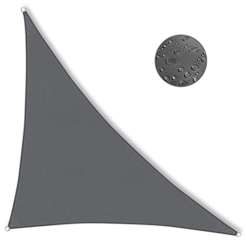 Toldo de Sombra Triangular 4x4x5.7m Impermeável e Resistente a UV 98% | 1 Unidade IOAOI Store - Guarda-sóis e toldos de exterior - toldo, sombra, triangular, impermeável, resistente UV