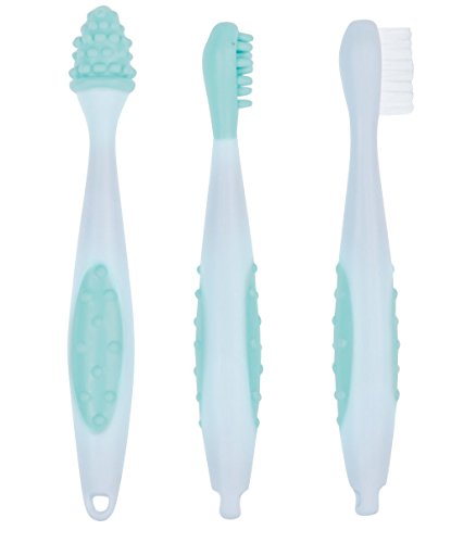 Conjunto de 3 Escovas de Dentes BEBE CONFORT BÉBÉ CONFORT - Escovas de dentes - conjunto, 3 escovas, estimulador de gengivas, massajador, escova de dentes, higiene dental