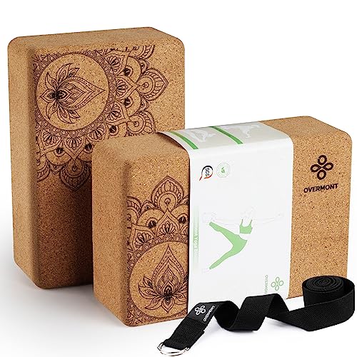 Bloco de Ioga OVERMONT (Castanho - Espuma - 23x15x7.5cm) Overmont - Blocos de yoga e pilates - espuma, correia, castanho, 23x15x7.5cm