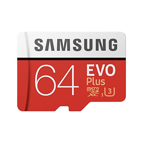Cartão de Memória MicroSDXC SAMSUNG Evo+ (64 GB - Class 10, UHS-I, U3, V30) + Adaptador SAMSUNG - Cartões de memória flash - 64 gb, MicroSDXC, Class 10, 100 MB/s, uhs-i