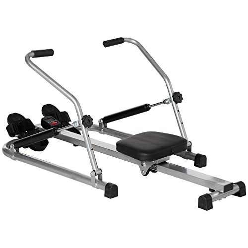 Máquina de remo HOMCOM | Aço inoxidável, Plástico | 126 x 75 x 70 cm - Preto (Fitness e bem-estar) HOMCOM - Máquinas de remo - aço inoxidável, plástico, 126x75x70 cm