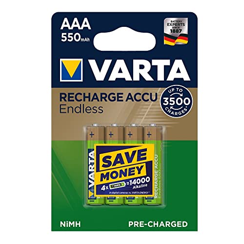 Pilha Recarregável VARTA Endless Energy AAA Varta - Baterias de uso geral - 550 mAh, 12 v, AAA, ion-lítio, recarregável
